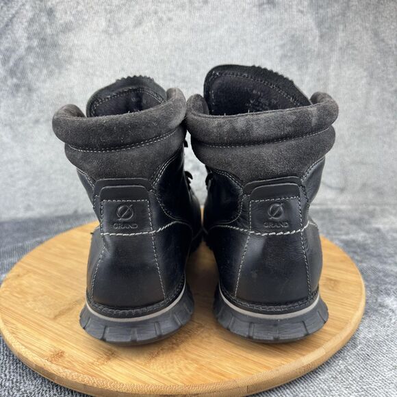 Cole Haan Boots Mens Size 10.5 Black Zerogrand Hiker Leather Lace Up C30403 - Picture 4 of 11